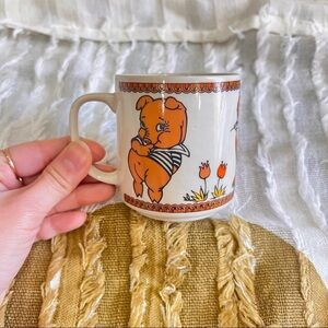 VTG 1960s Made In Japan Porcelain Pig Lion Duck Small Mug Cute
